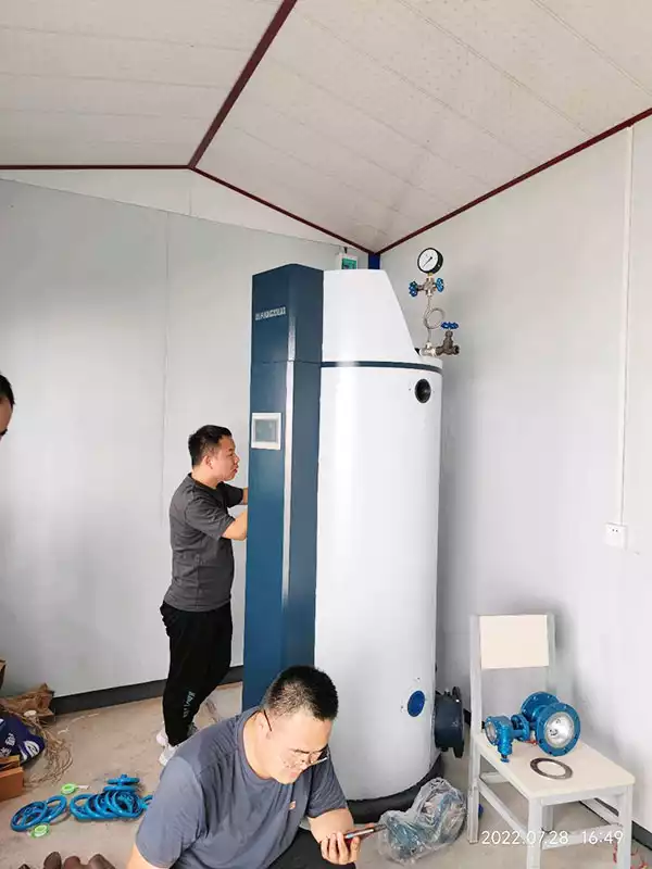 vertical steam boiler