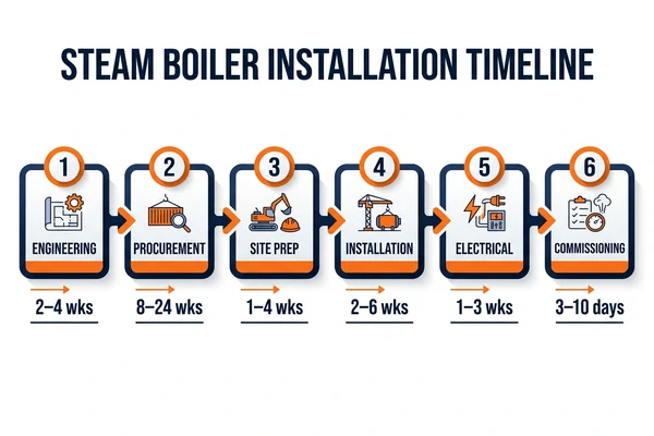 The 6-Phase Steam Boiler Installation Timeline