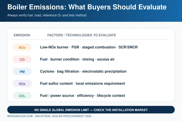Industrial boiler emissions and low NOx control technologies