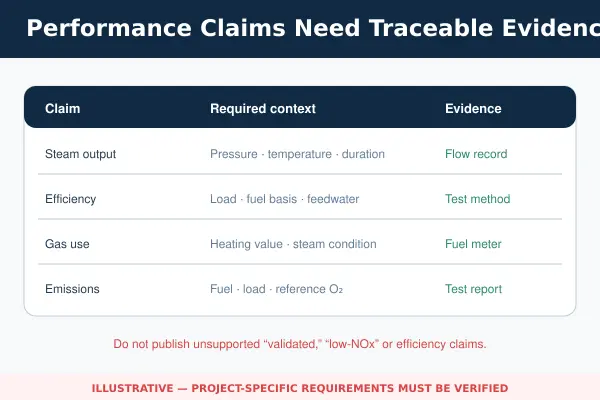 Evidence required to validate pharmaceutical boiler performance